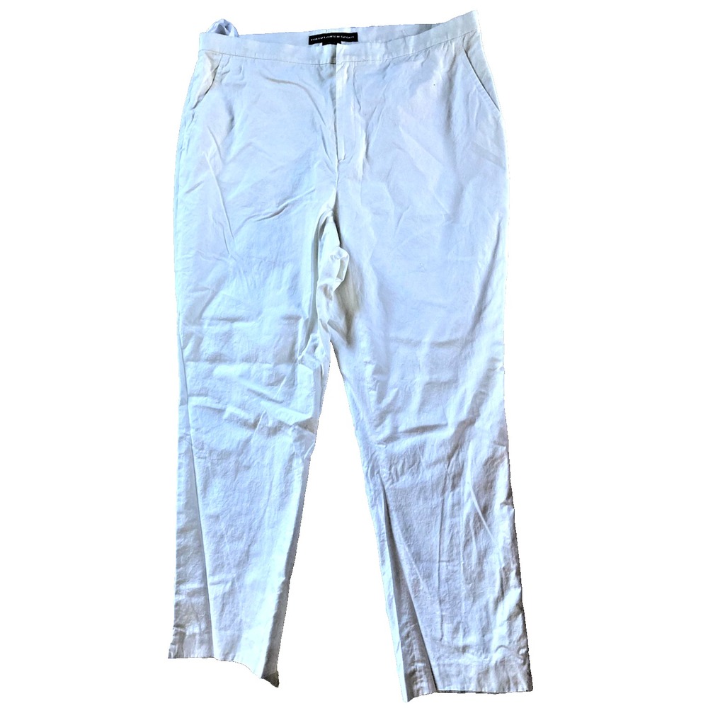 Ralph Lauren Sport Pants Womens 12 White 100% Cotton Dress Chino Casual EUC